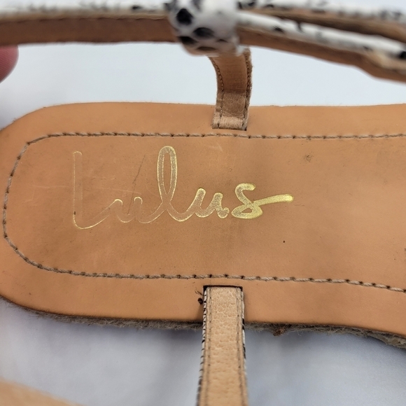 Lulus Akina Natural Snake Espadrille Gladiator Sandals Sz 7.5 - Picture 10 of 10